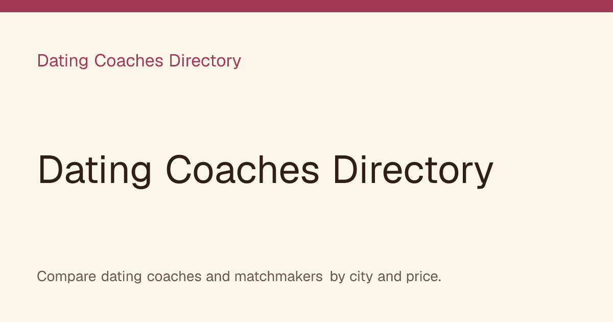 Find a dating coach | Dating Coaches Directory preview